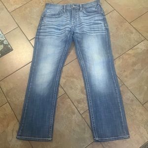 BKE Jake Straight  Mens Jeans Blue Stretch Denim The Buckle 33 x 30
